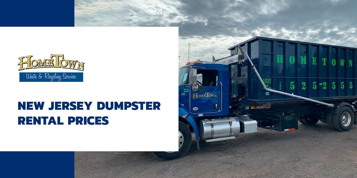blue dumpster truck in new Jersey