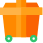 orange dumpster icon