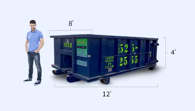 10 Yard Roll-Off Dumpster Size - 4'T X 8'W X 12'L — Starting at $475.00