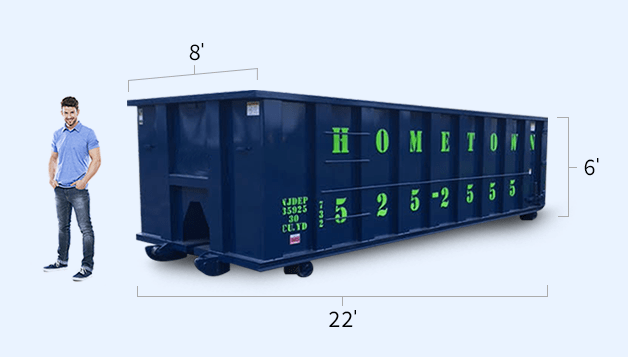 30 Yard Roll-Off Dumpster Size - 6'T X 8'W X 22'L - Starting at $675.00