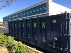 dumpster at mavis discount tire store