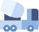 blue construction truck icon
