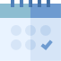 blue calendar vector icon