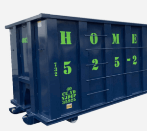 Blue dumpster