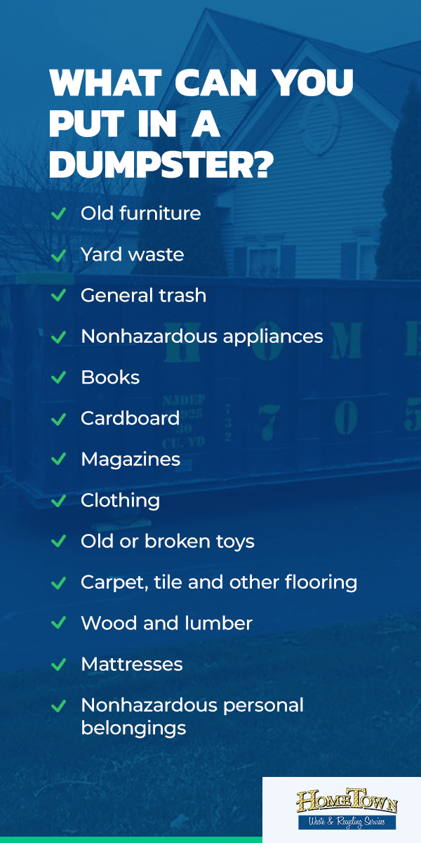 What Can You Put in a Dumpster?